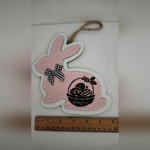 Pink Bunny Hanging Decoration Chalk Couture